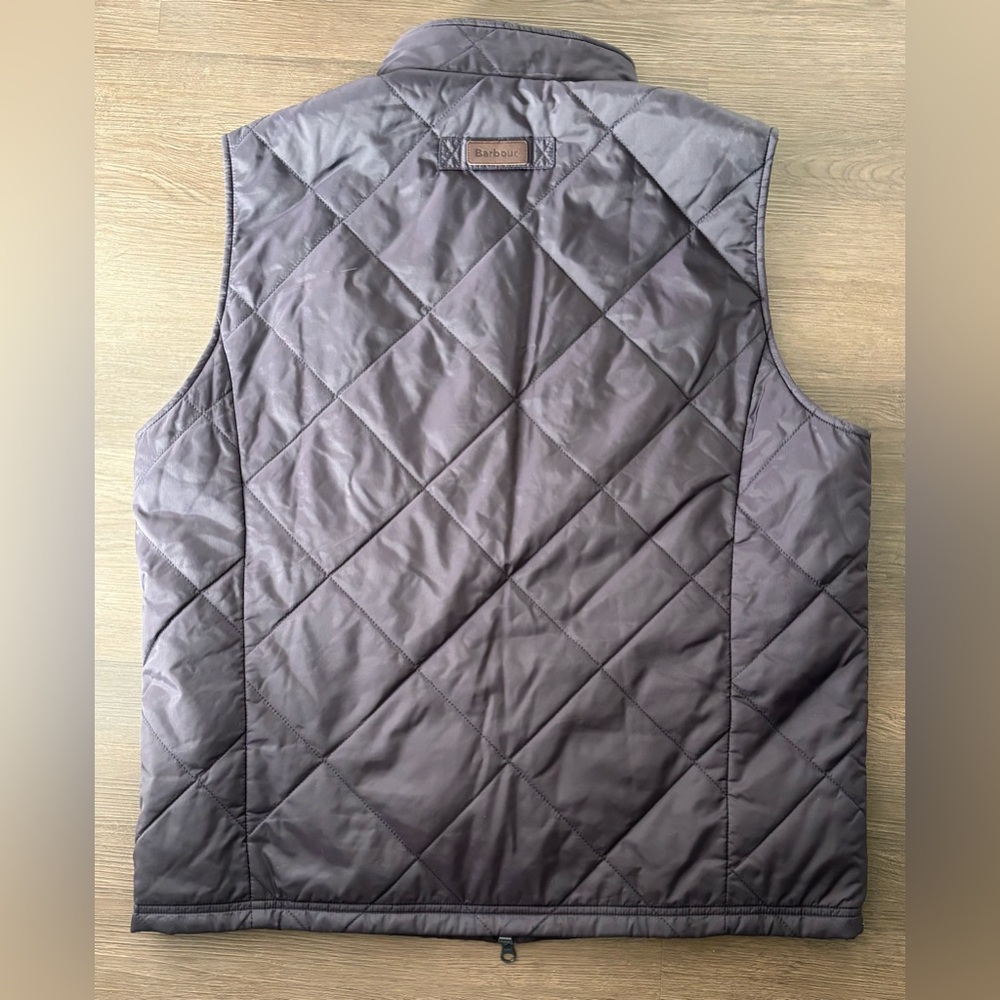 Barbour Men's Quilted Navy Blue Vest Sz Large - Picture 3 of 5